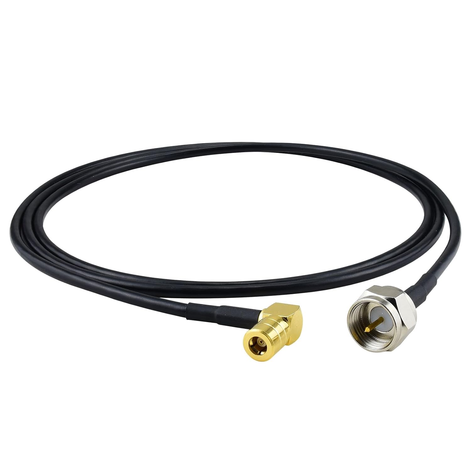 YILIANDUO DAB Car Aerial Extension Cable F Male to SMB Female 90 Degree