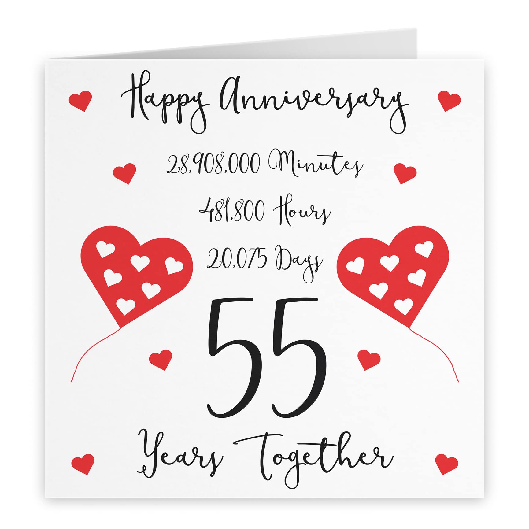 Hunts England - 55th Wedding Anniversary Card - 55 Years Together - Happy Anniversary - Timeless Collection - Fun Cute Card - Image 2