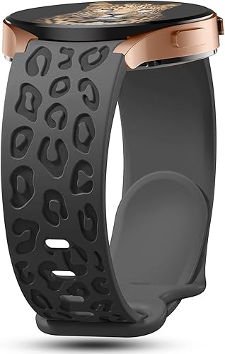 Correas grabadas de leopardo sin brecha compatibles con Samsung Galaxy Watch 654 Band 1.575 in 1.732 in, Watch 6 1.850 in 1.693 in, 5 Pro 1.772 in,