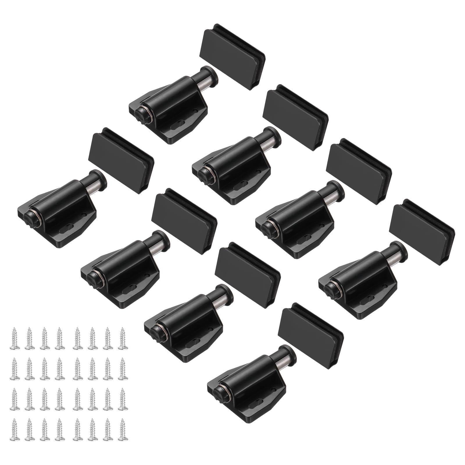 Fermeture magnétique pour porte en verre de salon et tiroir de placard lot de 8 noir