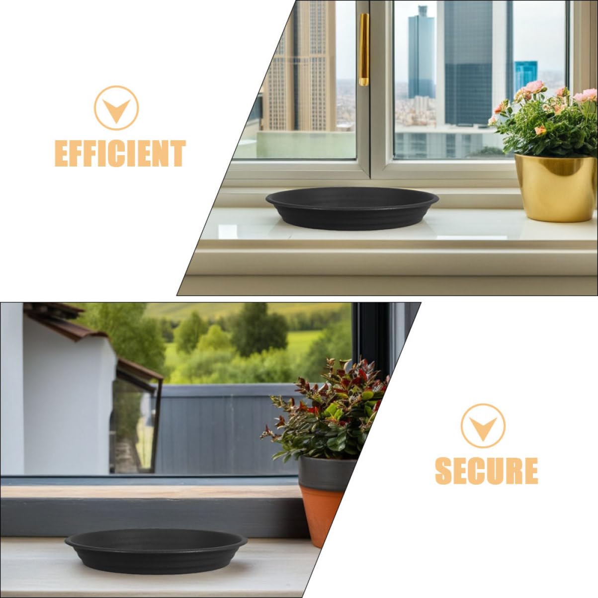 Hemobllo 5 Piezas Bandejas para Macetas de Plantas Platos de Goteo Engrosados para Interior y Exterior Recipientes de Agua para Flores Compatibles con Macetas Estándar Fácil Limpieza y