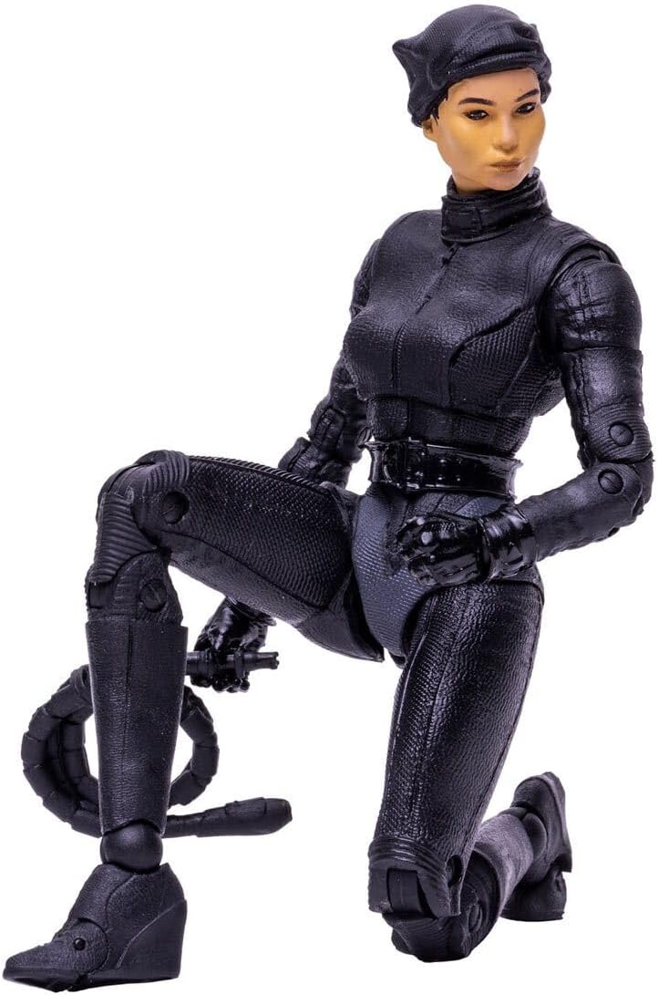 Toys, 7-Inch DC Batman Catwoman Unmasked Action Figure with 22 Moving Parts, Collectible DC Batman Movie Figure with Stand Base and Unique Collectible Character Card – Ages 12+
