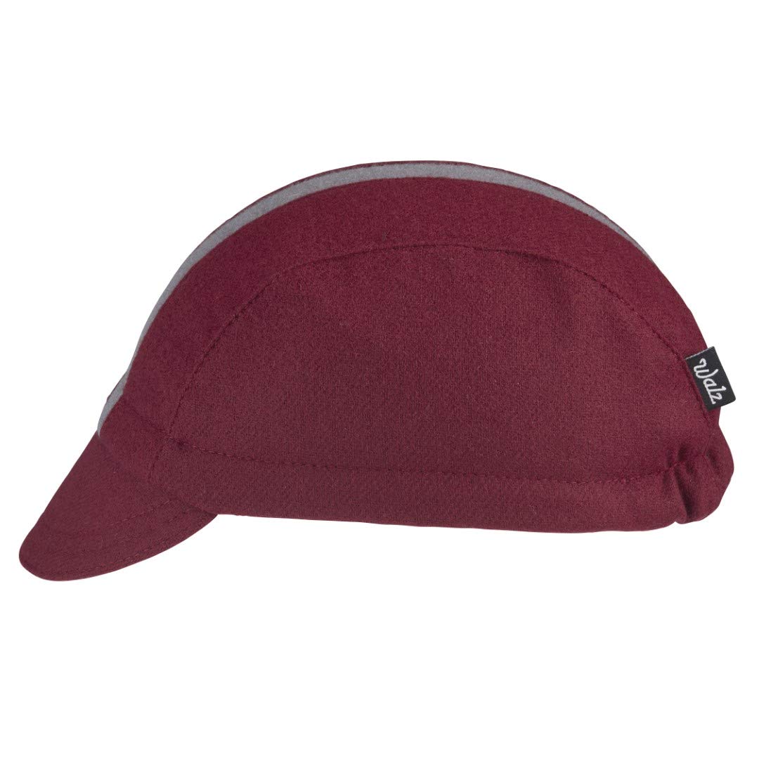 Walz Caps Maroon/Grey Wool 3-Panel Cycling Cap (S/M)