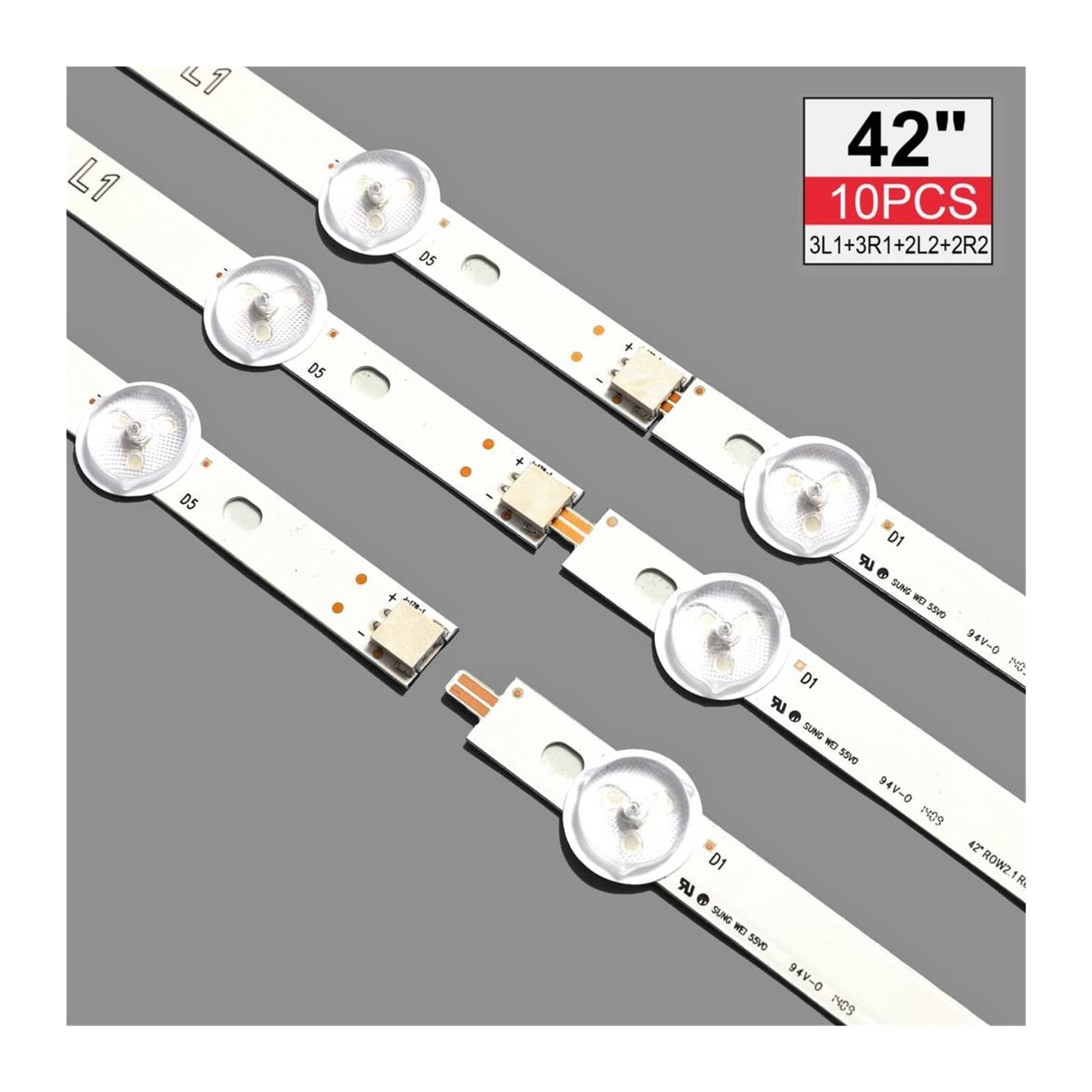 LED-Hintergrundbeleuchtungsstreifen Passend For LIG 42 Zoll ROW2.1 TV 42LN5400 42LN542V 42LN575S 42LA615 6916L-1412A 6916L-1413A 6916L-1414A 6916L-1415A LED-Hintergrundbeleuchtungsstreifen