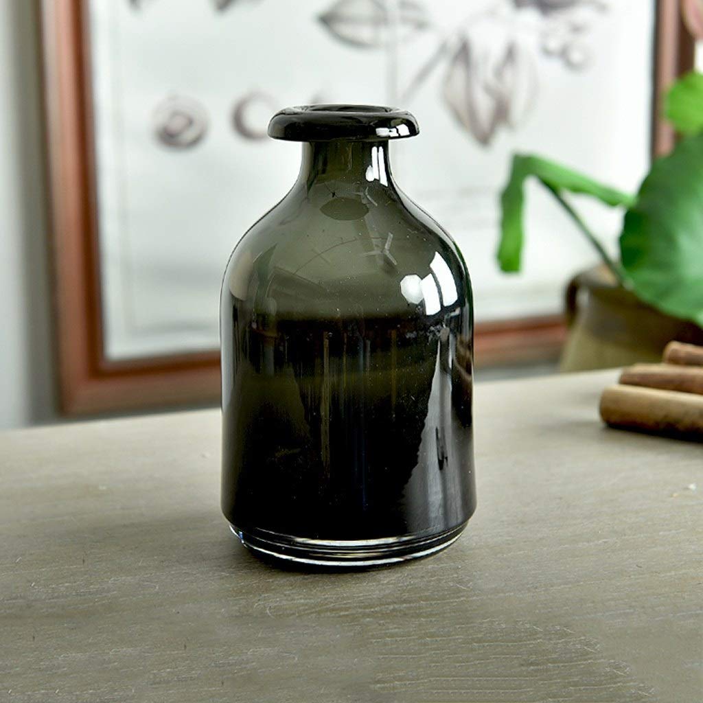 Vase en verre fumé foncé MU pour masquer l'eau des fleurs