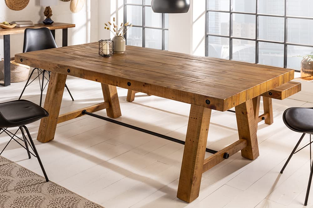 Riess Ambiente Esstisch FINCA 165cm - braun - Pinienholz - robust Unikat