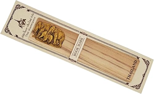 Vista 36 de WitnyStore Marcapáginas de madera tallada de 7 pulgadas de largo, elefante para papá y bebé, hecho a mano, accesorio de artesanía de madera único