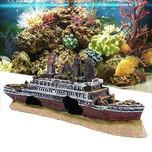 Regun-Aquarium-Decor-Thematic-Ornaments-Titanic-Lost-Wrecked-Boat-Ship-Aquarium-Decoration-Ornament-Wreck-Ornaments-for-Freshwater-Saltwater-Aquarium-Betta-FIsh-Decorations