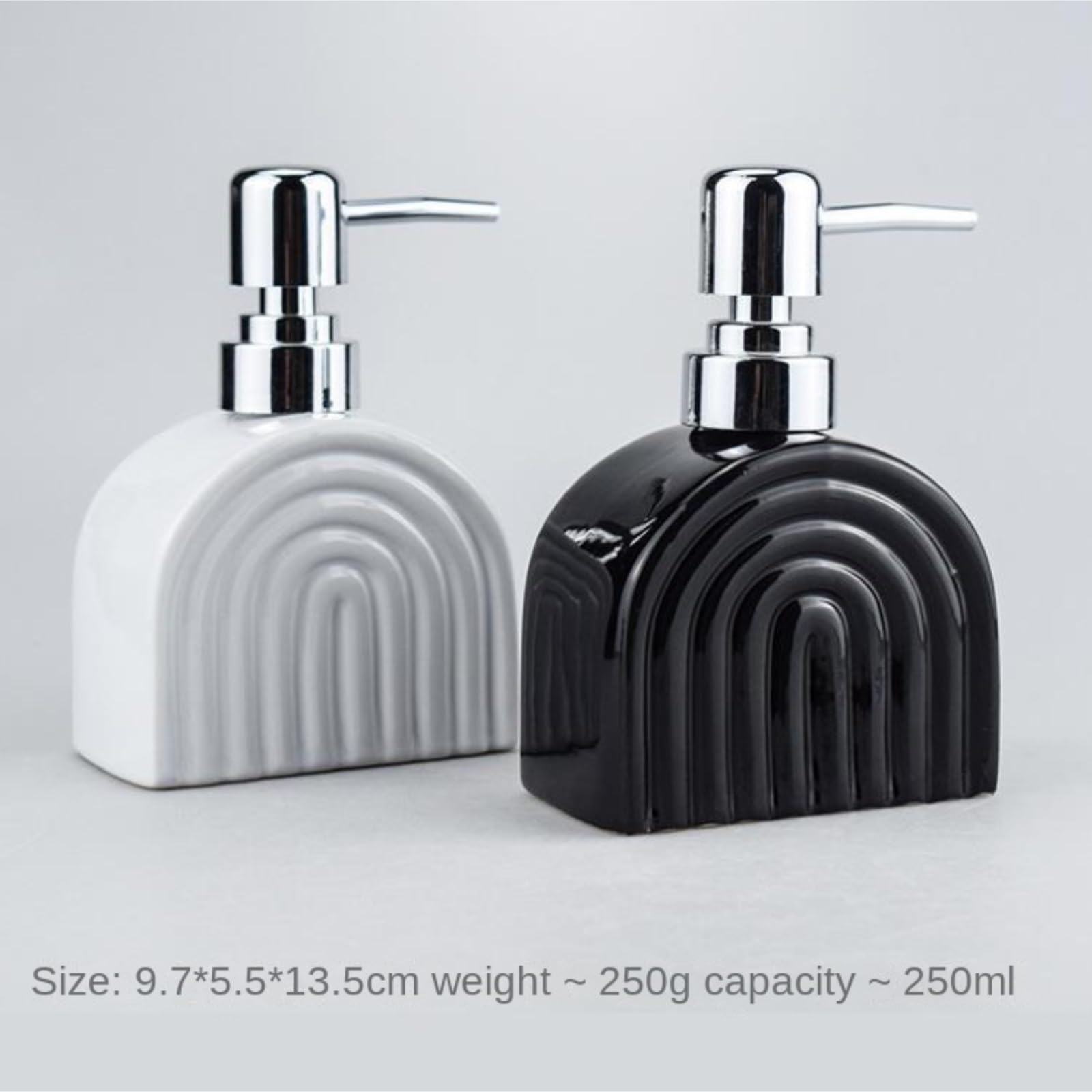 Dispensador de Jabón Líquido Dispensador De Jabón Líquido Rellenable Cerámica For Baño Y Cocina, 2 Unidades Botellas de Aseo