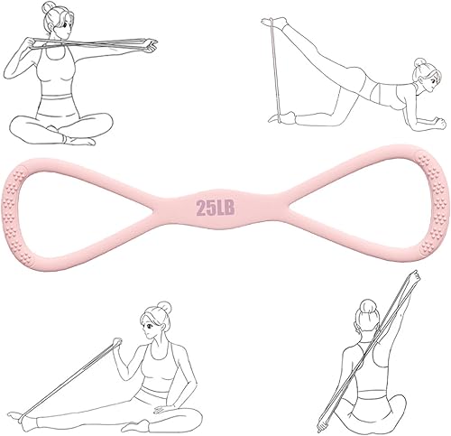 Miniatura 1 de Figura 8 bandas de resistencia para mujeres y hombres, banda elástica de látex con asas, expansor de pecho para entrenamiento, cuerda de tracción