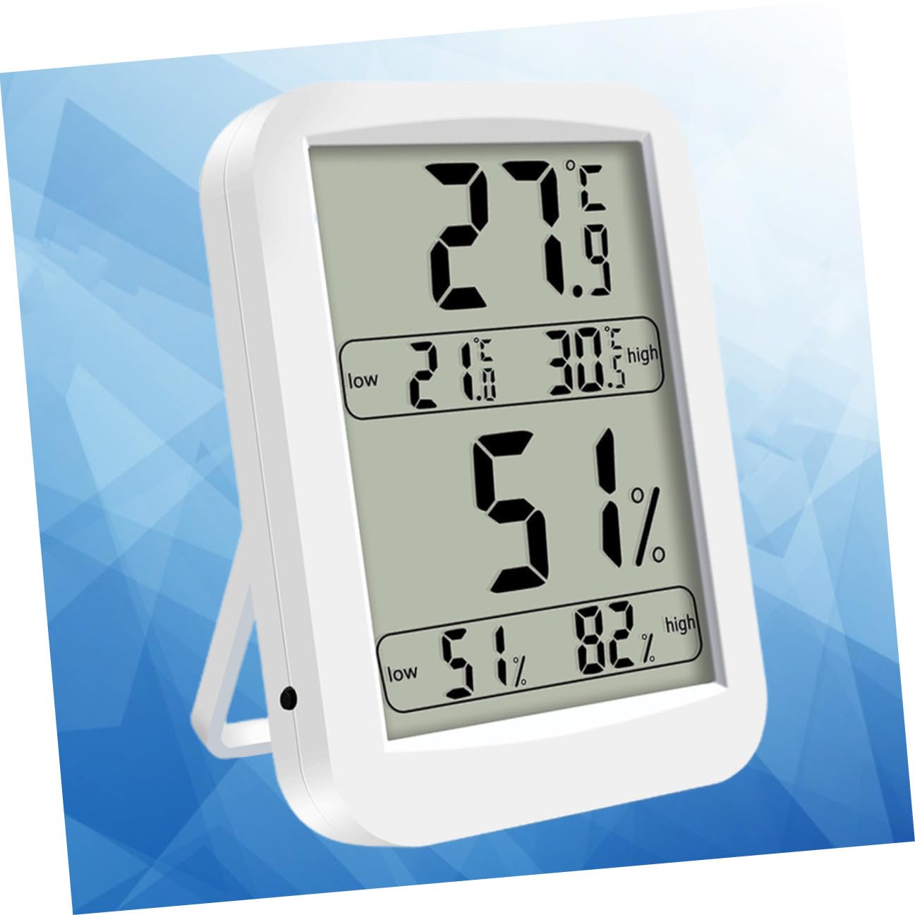 Termometro Igrometro Digitale da Interni Alta Precisione con Display LED Elettrico Grande Schermo Misura Umidità e Temperatura Locale per Camera Ufficio e Cameretta Senza Batteria