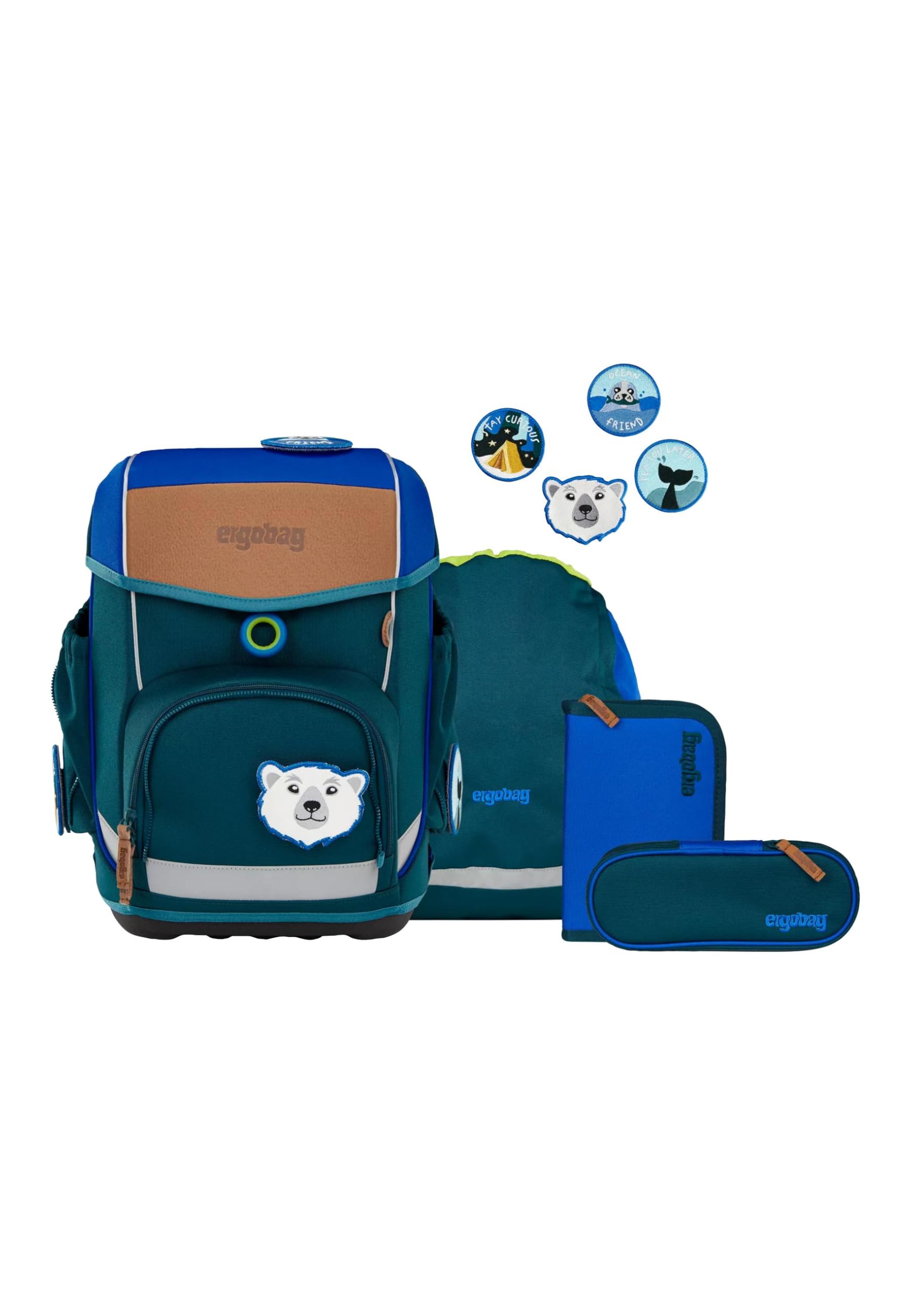 ergobag cubo Set ergonomischer Schulranzen Klassisch 5-teilig 1. Klasse Grundschule