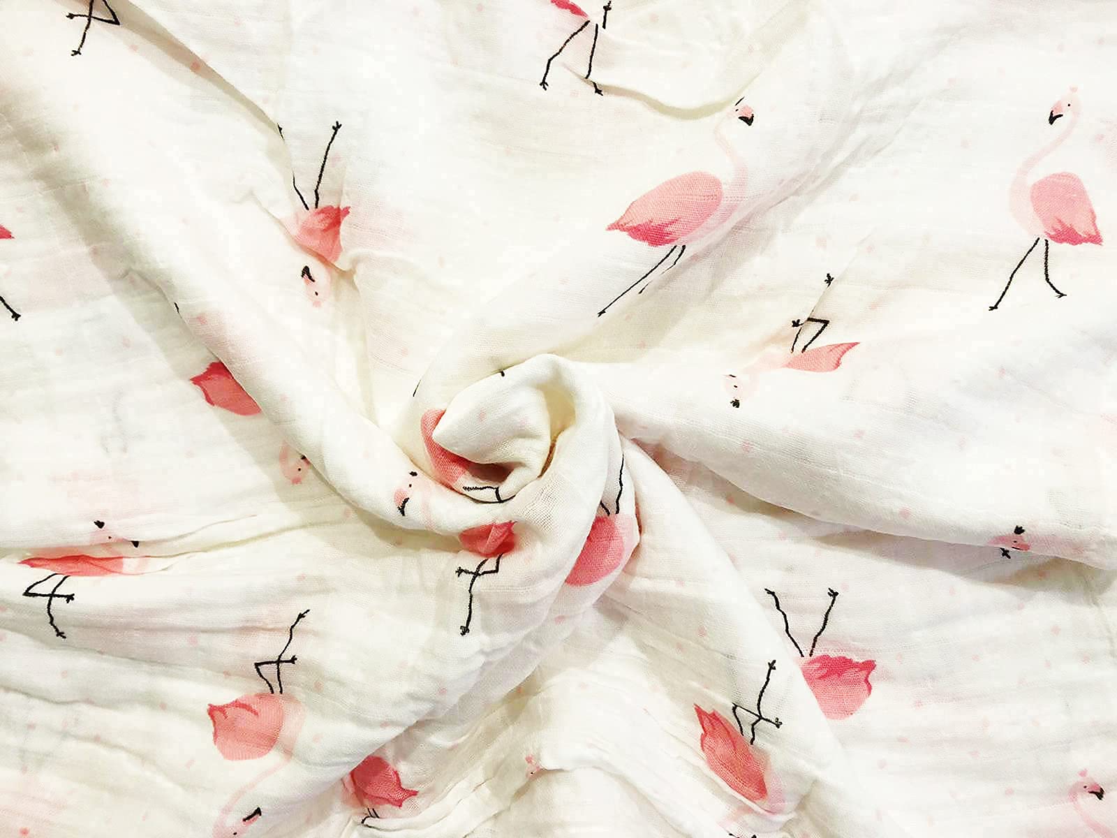 TATA AMG ® Muslin Baby Blankets | Swaddle for Newborns | 100% Organic Cotton Gauze Receiving Blanket Soft, Silky & Breathable for Girls & Neutral Gender | Baby Essentials | 47 x 47 inches