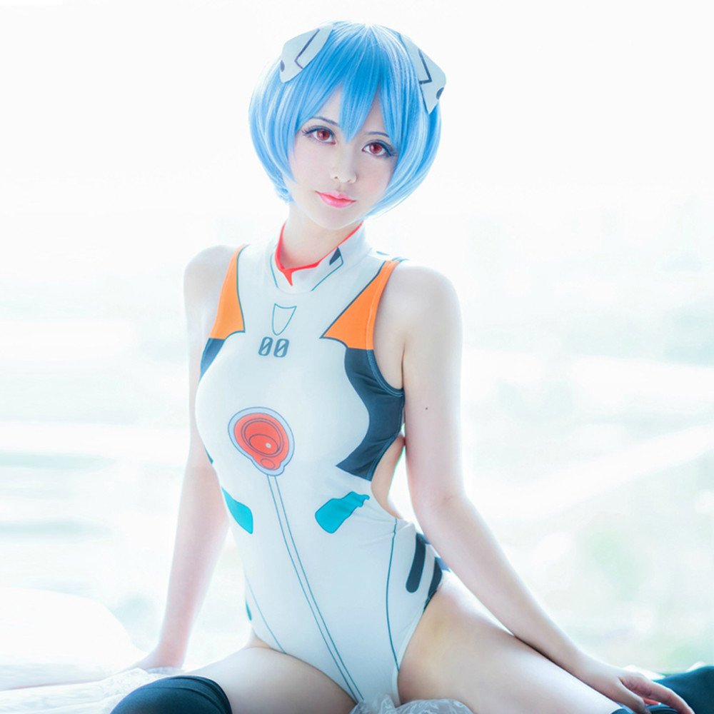 Amazon.co.jp: 可愛い アニメ コスプレ衣装 セクシー 女性 綾波レイ/惣