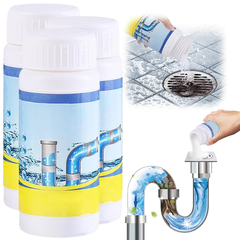 Abflussreiniger Schaum Extra Stark, 2026 Upgrade Rohrreiniger Extrem Stark, Sink Und Drain Cleaner, Hochwirksamer Rohrreiniger Mit Aktivschaum, für Küche, Bad, Toilette (3 Stück)