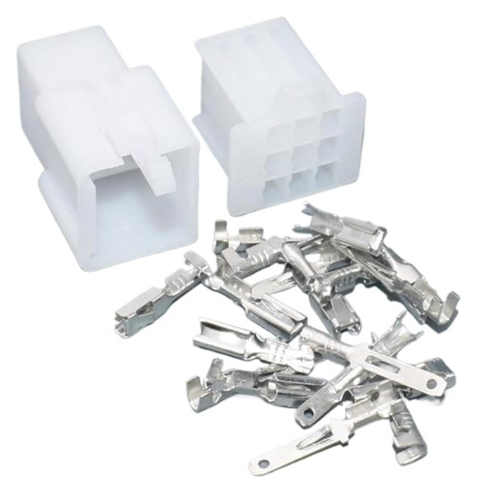 Juego multiusos de 100 kits de conectores eléctricos de 9 pines de 2,8 mm 9P macho hembra p/Lug compatible con motocicleta y coche