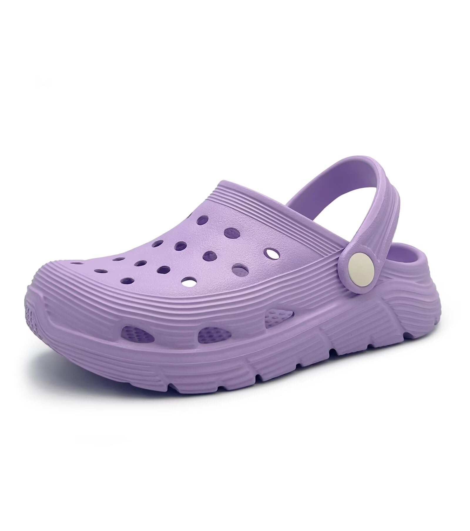 Cubufly Kids Clogs Boys Girls Garden Water Shoes Toddler Slip On Slides Sandals Indoor Outdoor Pool Beach Slipper Purple