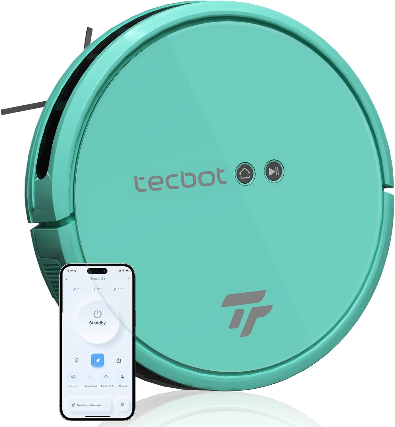2-in-1 Robot Vacuum Cleaner for Home Slim Body 1800 Pa Suction 100min Runtime Self-Charging Robotic Vacuum and Mop Compatible with WiFi/APP/Button/Remote Control Ideal for Hard Floor, Pet Hair (Pink)