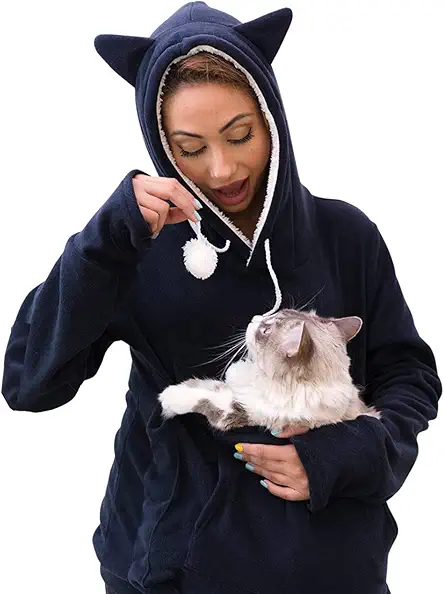KangaKitty Cat Pouch Hoodie | Cat Hoodie with...
