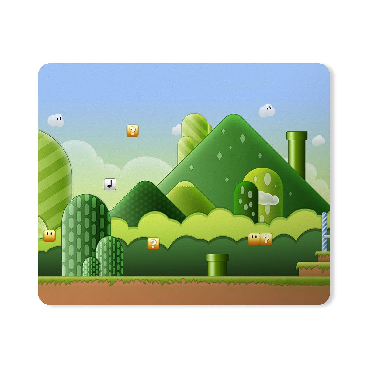 Mario Background Designer Printed Premium Mouse pad with Anti-Skid Base and Smooth Gliding (9 in x 7.5 in)