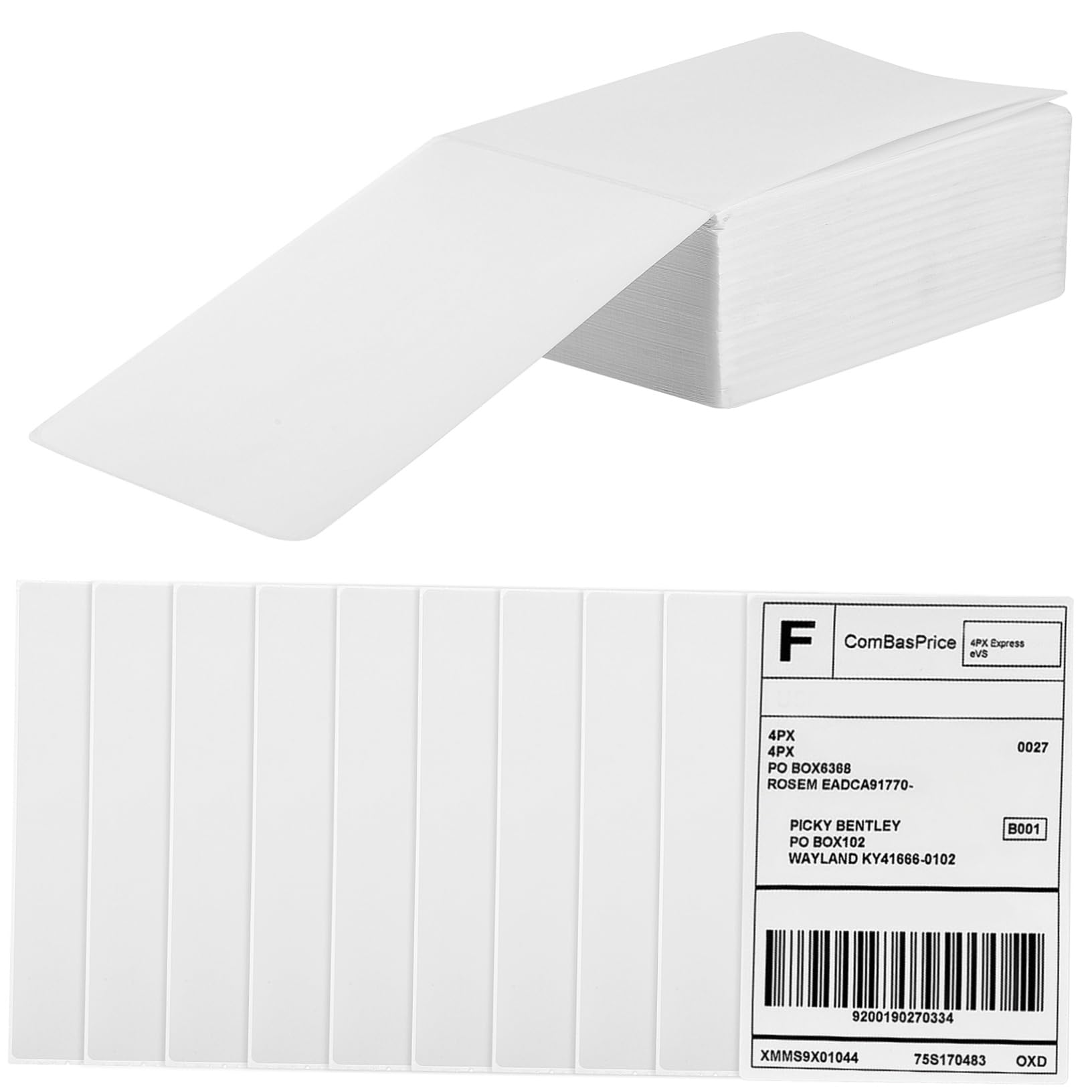 Hemobllo 500pièces Étiquettes Thermiques Autocollantes pour Expédition avec Lignes de Perforation