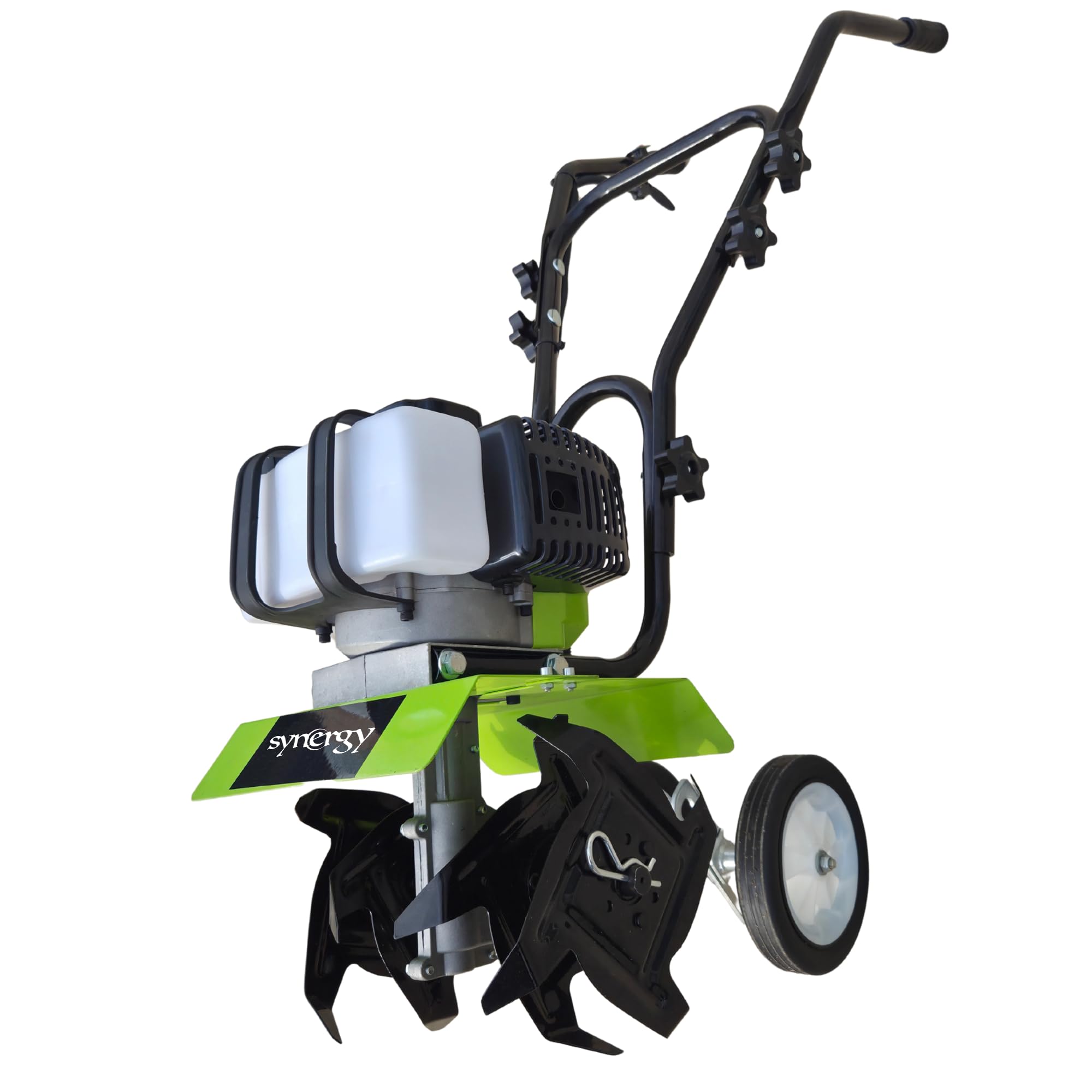 Synergy Mini Petrol Scooter 52cc 2HP – 2 Stroke Engine – Working Width 26 cm – 4 Reinforced Blades and Transport Wheels – Groundwork Model