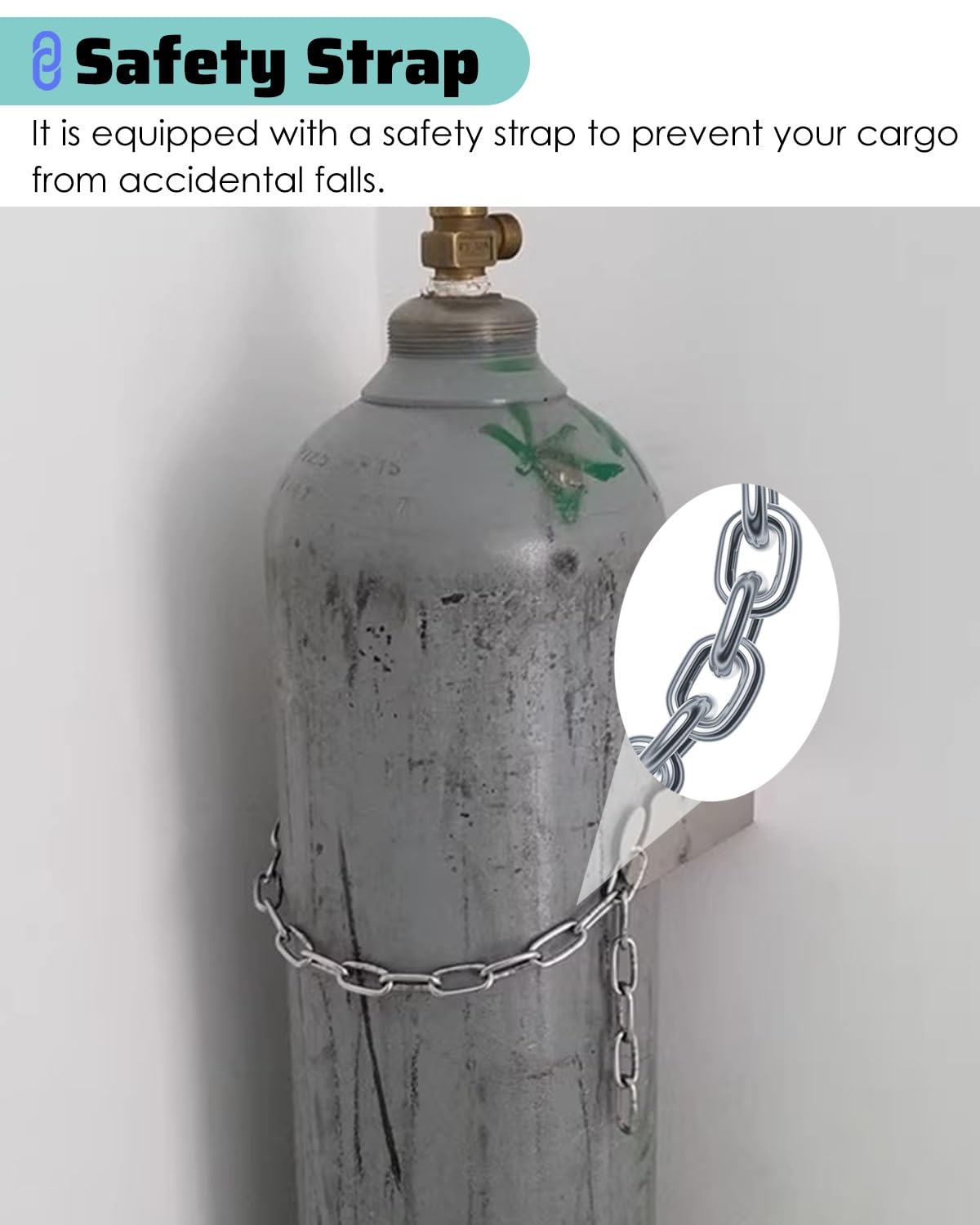 Supporto per Bombola Grande Supporto per Bombola di Ossigeno da 10" di Diametro Montato a Parete, Rastrelliera Portaoggetti per Bombola di Propano Sospesa, Regolatore per Bombola di Azoto Montato a Fo