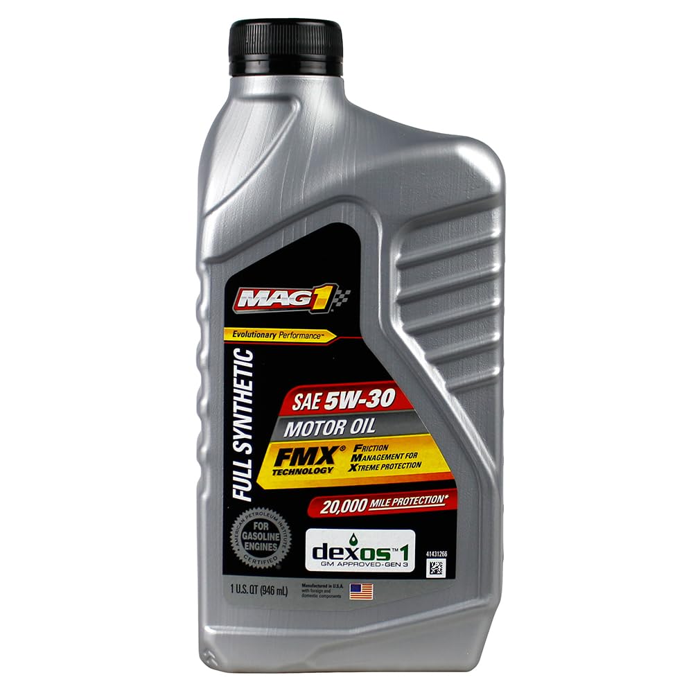 MAG1 61790 Full Synthetic 5W-30 SN Motor Oil - 1 Quart Bottle Clear
