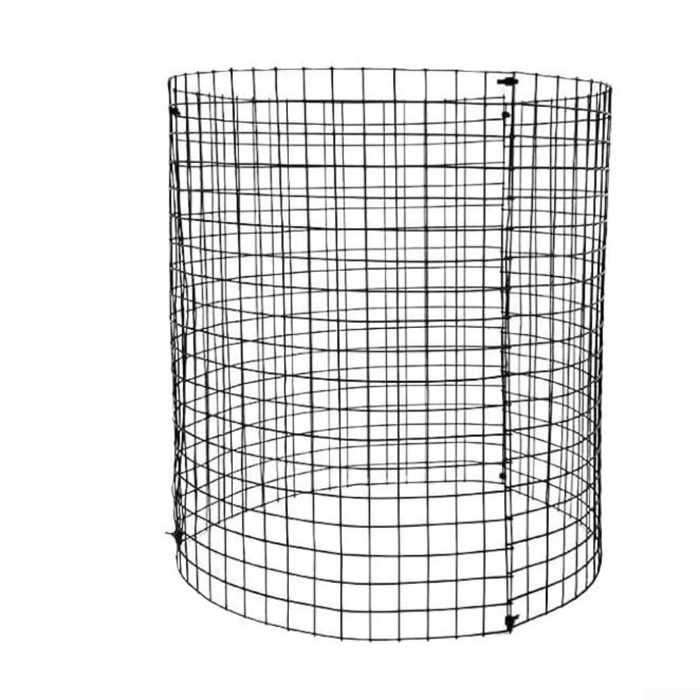 Gabbia da giardino rotonda in metallo, 42,8 x 33 cm, con picchetti per esterni, protezione per fiori e ortaggi (B)