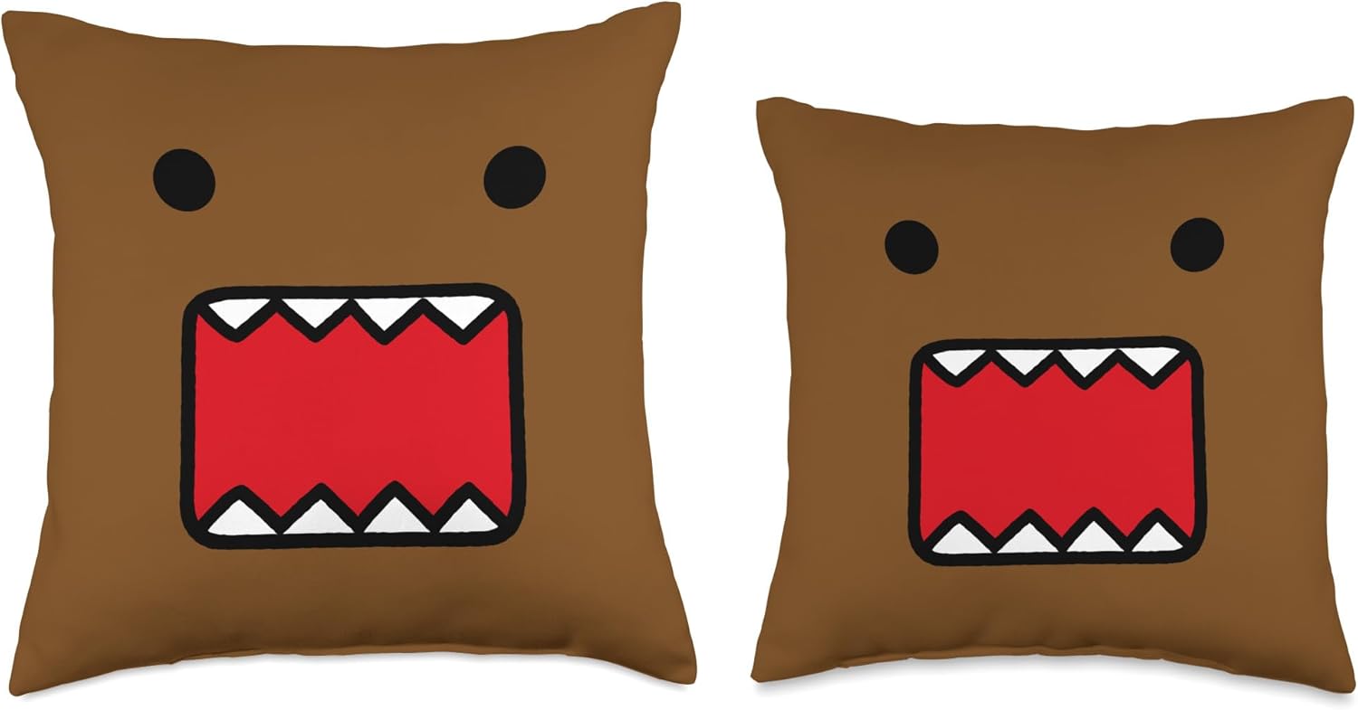 Official Domo-Kun Merchandise Y2K Era Fandom | Domo Face Throw Pillow
