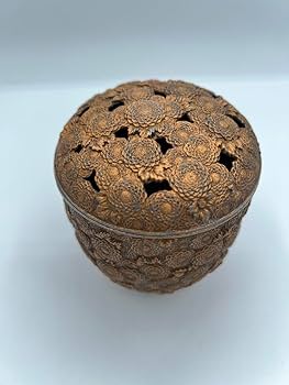 Amazon.co.jp: 高岡銅器 佐野宏采 万菊香炉 菊花尽くし紋 茶道具 茶道