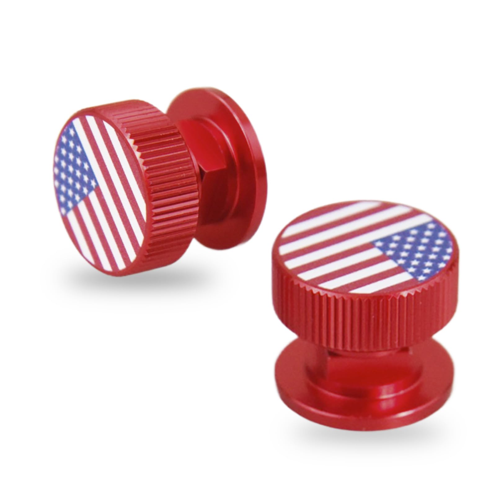 Welding Hood Pipeliner Helmet Fasteners, American USA Flag Red Pattern Aluminum Helmet Pipeliner Headgear Replacement Parts Accessories Screws Flip Hood, Anti-Rust and Durable