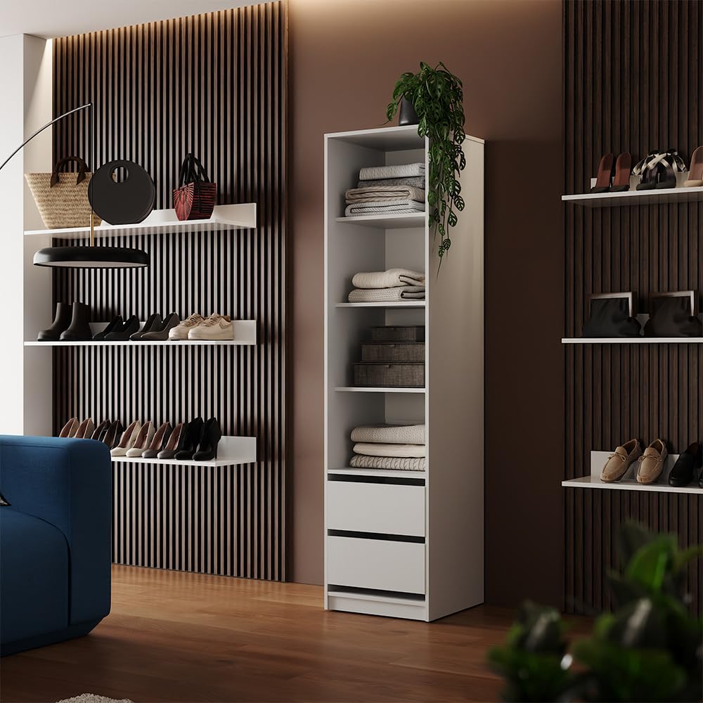 Vicco Armoire Elmo, Blanc, 50x200cm