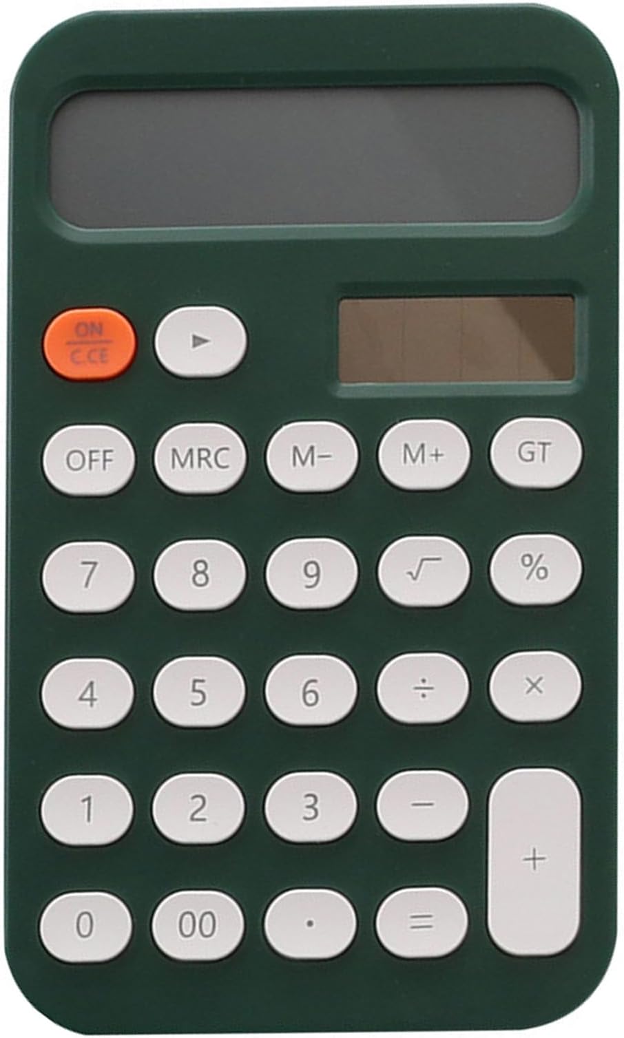 Desktop Calculators 12 Digit, Big Buttons, Large LCD Display, Candy-Colored Pocket Calculator Basic Calculator, with Button Battery, for Home Office School (Green)
