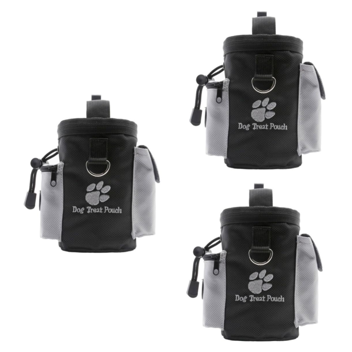 FOMIYES 3 Pièces sachets de friandises pour Chiens à collation Laisse Sacs à collation de Dressage pour Chien de friandises pour Chien Mains Ceinture Promener Le Chien