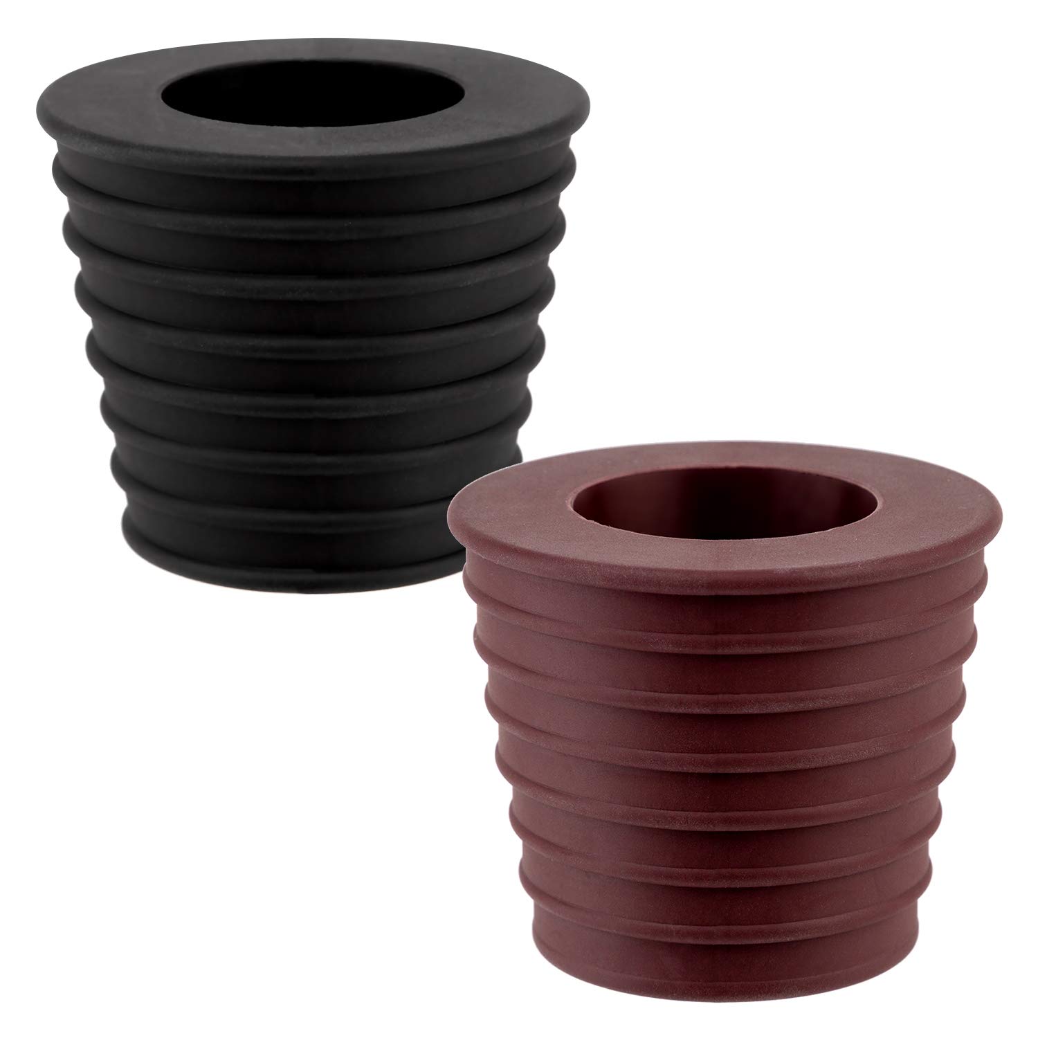 Aiex Dark Brown, Black 1.9 To 2.7 Inch 2Pcs Umbrella Cone Wedge Plug For Patio Table Hole Opening Umbrella Pole Diameter 1.5 Inch/ 38Mm(Dark Brown And Black)