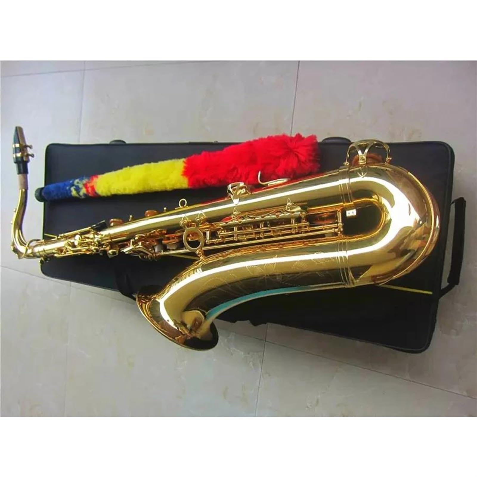 Saksofon Tenorowy Bb Płaski Złoty Saksofon Profesjonalny Instrument Muzyczny Mosiężny Z Etui profesjonalny Saksofon