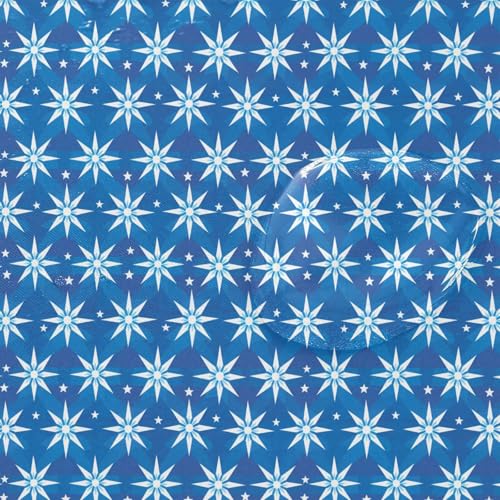 Rideau de douche imperméable motif étoiles et fleurs en polyester 168x183 cm - 5