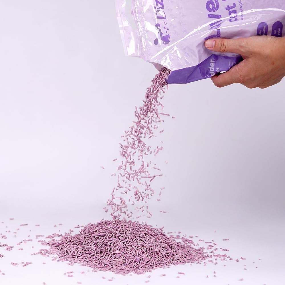 Sabbia per gatti di Tofu ecologica vegetale sabbia naturale agglomerante (Lavender-18L)