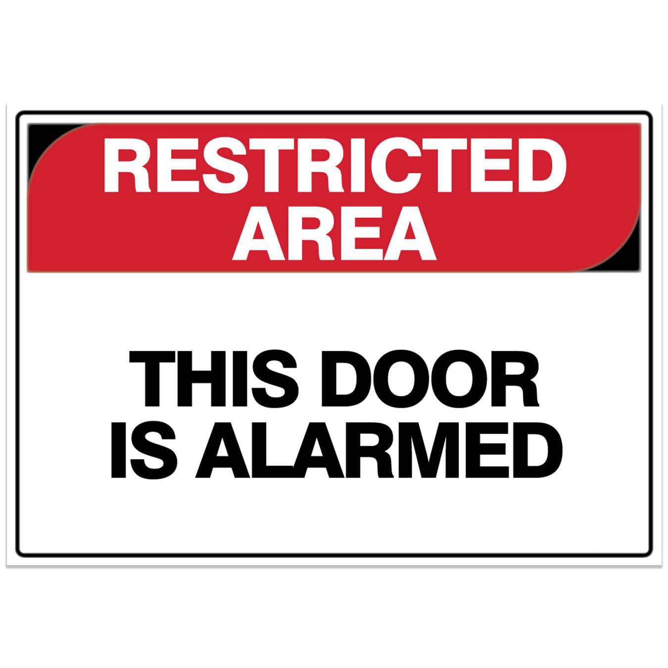 Restricted Area Safety Sign - This Door Is Alarmed Metal Tin Sign 8 x 12 inch for Industrial & Commercial