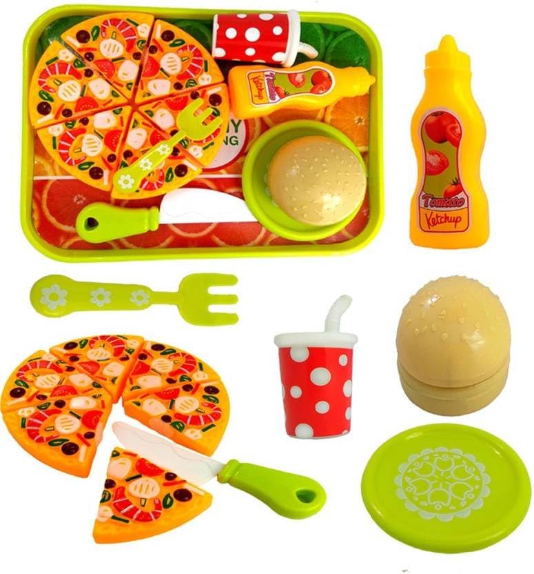 DeAO Kitchen Playset Toy For Kids,48 PCS Play Kitchen Role Playing Game