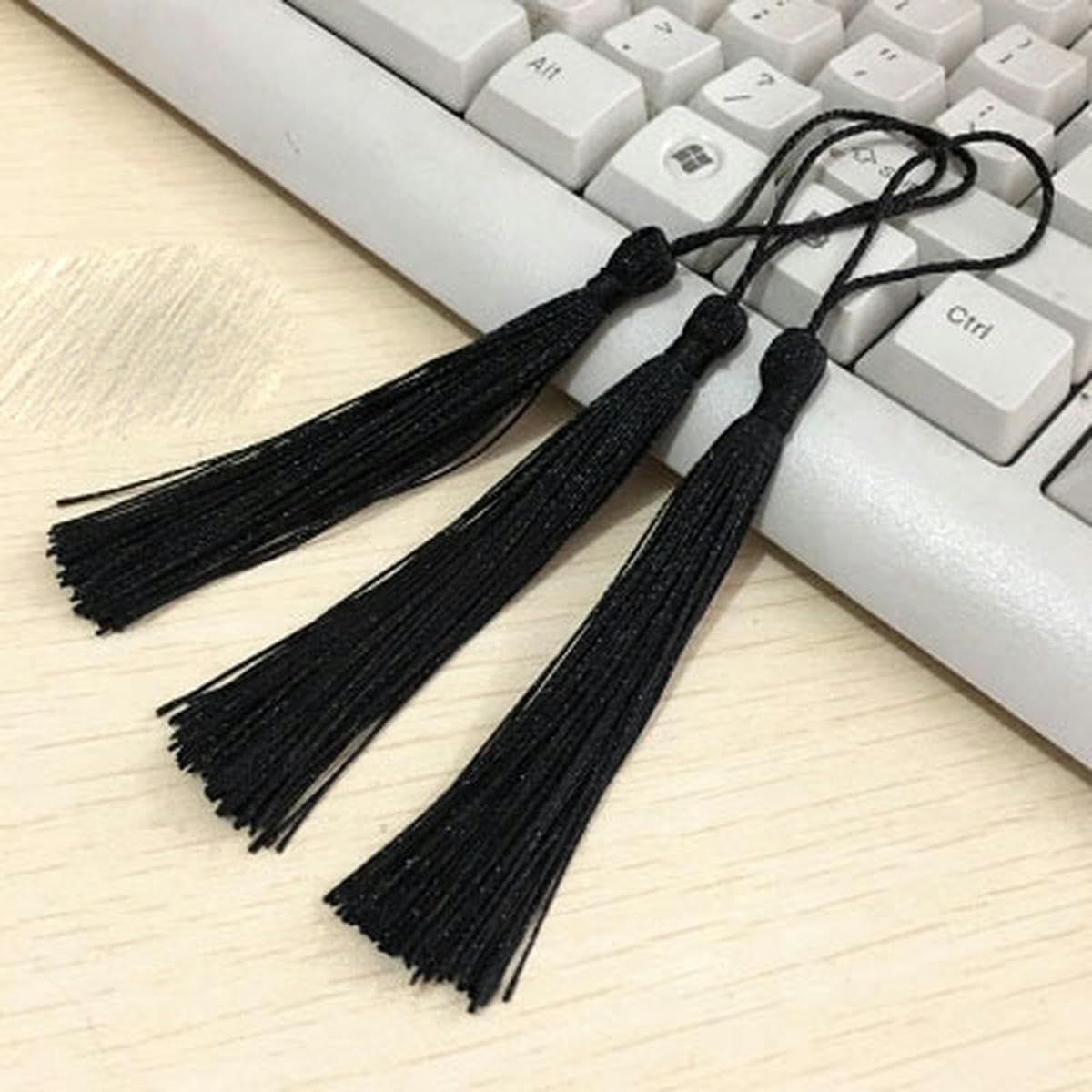 Tassel Trim,Tassel Garland 3pcs Silk Tassel Fringe Cotton Tassels Trim for Sewing Curtains Accessories DIY Wedding Decoration