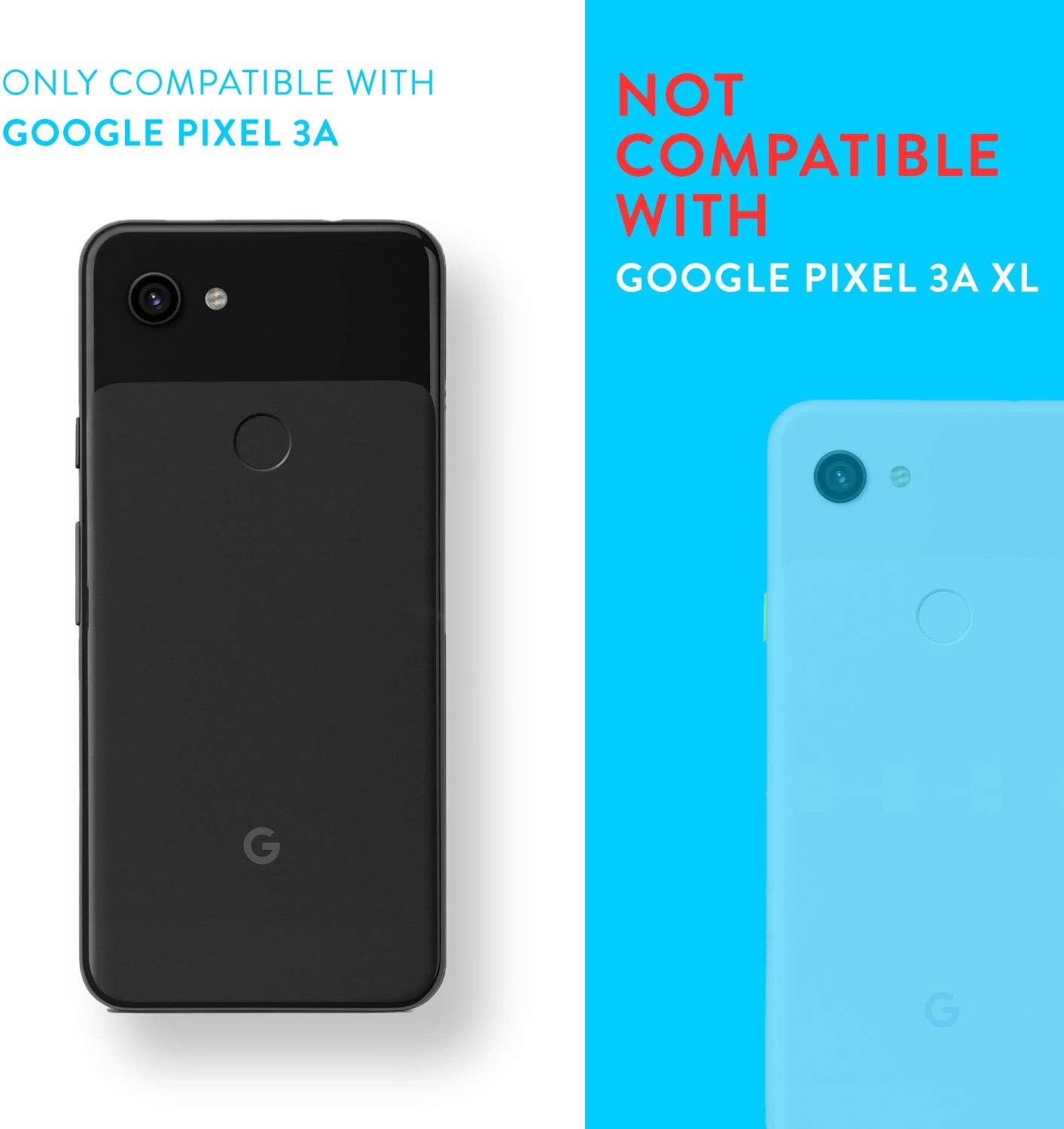TUDIA DualShield Designed for Google Pixel 3a Case (2019), [Merge] Shockproof Dual Layer Slim Hard PC Soft TPU Protective Case - Blue
