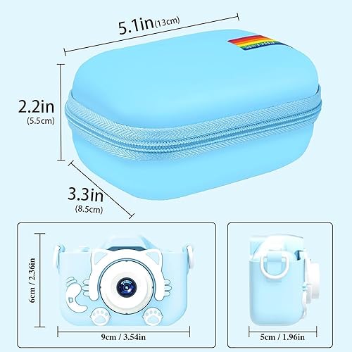 Miniatura 54 de Leayjeen Funda para cámara infantil compatible con OUTUVAS/Goopow/Mgaolo/HOOMOON/Juguetes de cámara para niños y videocámara digital para niños