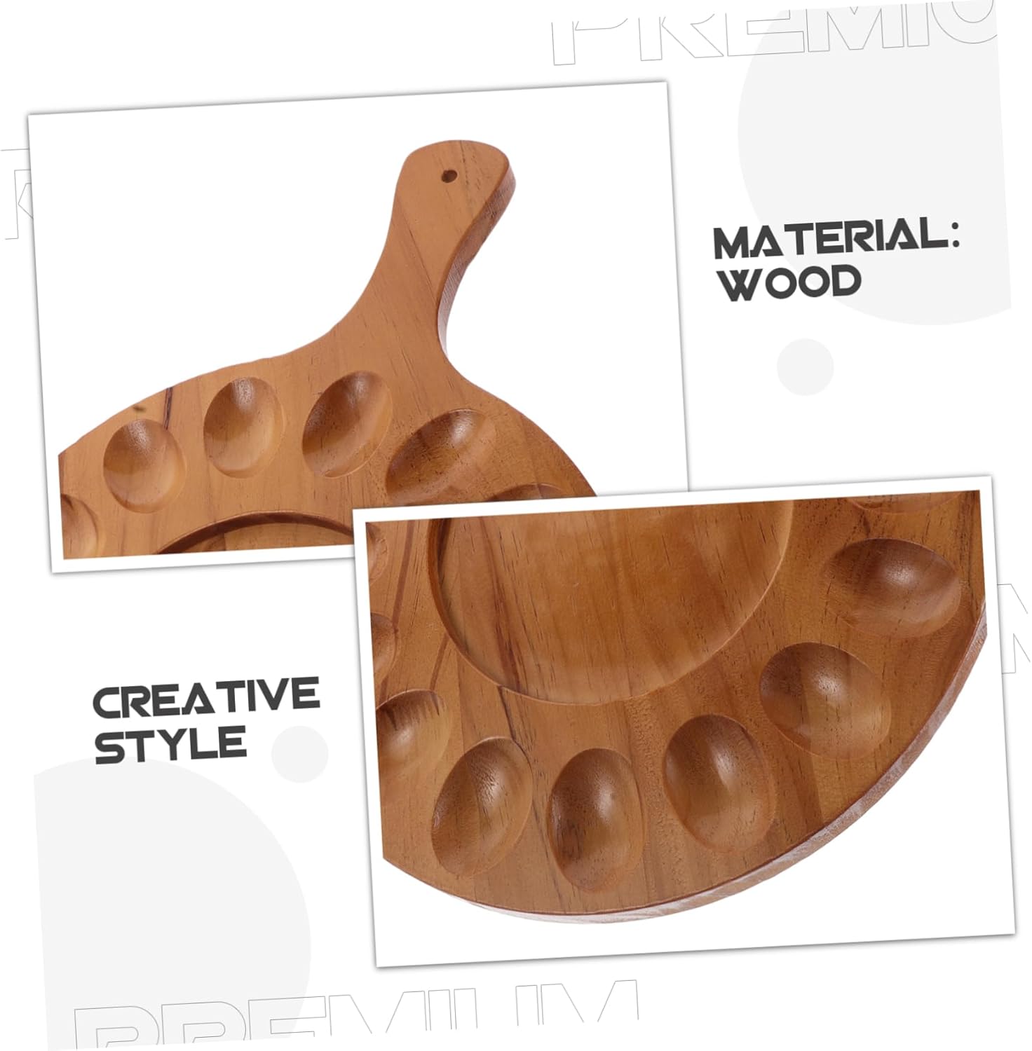 Deviled Platter Wooden Holder for Countertop Organization Charcuterie Board for Kitchen Stylish Storage