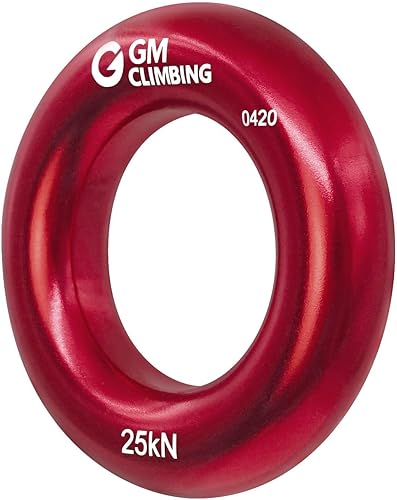Miniatura 12 de GM CLIMBING Rappel Ring 25kN para escalada en roca Arborist Rescue Slackline Hammock Large Negro_1 paquete