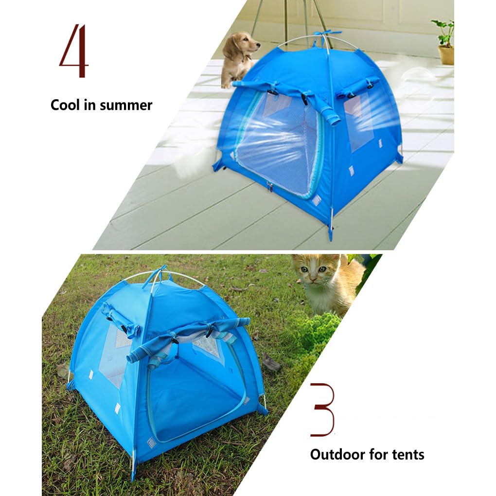 Tenda per animali domestici Casetta per animali da esterno portatile con finestra Letto in tessuto Oxford Traspirante Cerniera antivento Lavabile