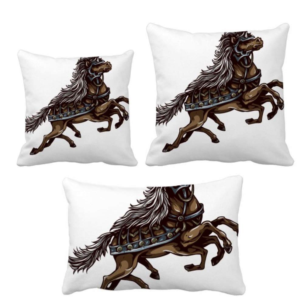 Housse de coussin pour cheval carré taie oreiller déco maison salon