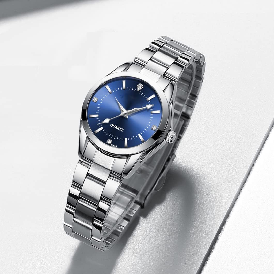 Couple Watches Men and Women Gold Silver Stainless Steel Watch Fashion his and Hers Watches Set