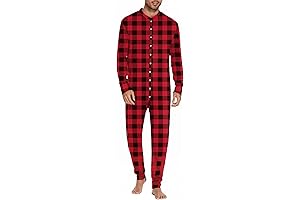 Men's Cozy Plaid Onesie for Comfort and Style